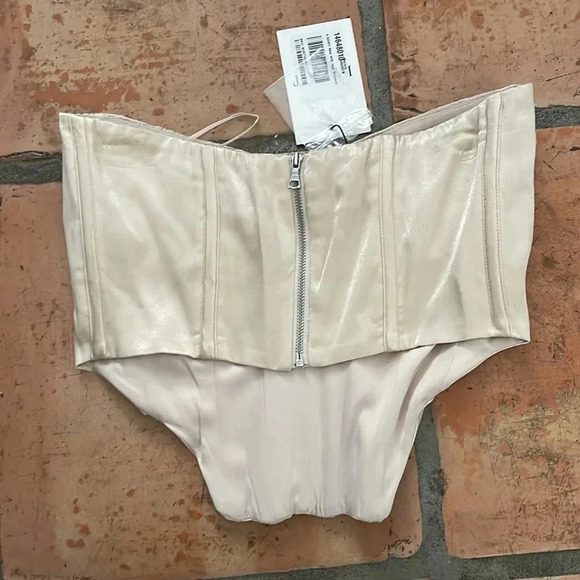 🔷 NEW BARDOT Size 4 Cropped Bustier Top - Picture 4 of 13